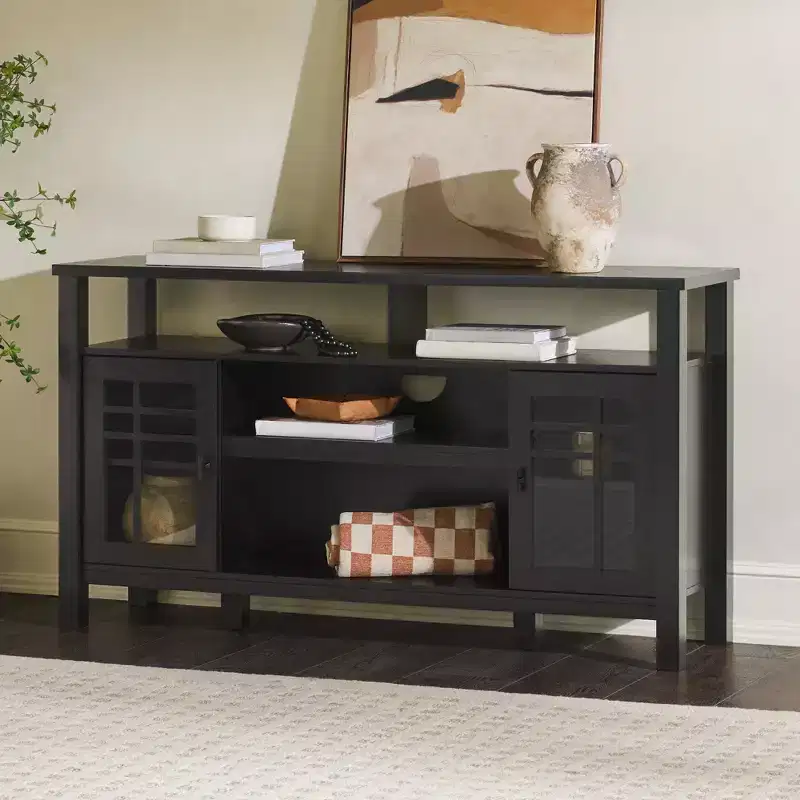 Saracina Home 58" 2 Door Windowpane Sideboard