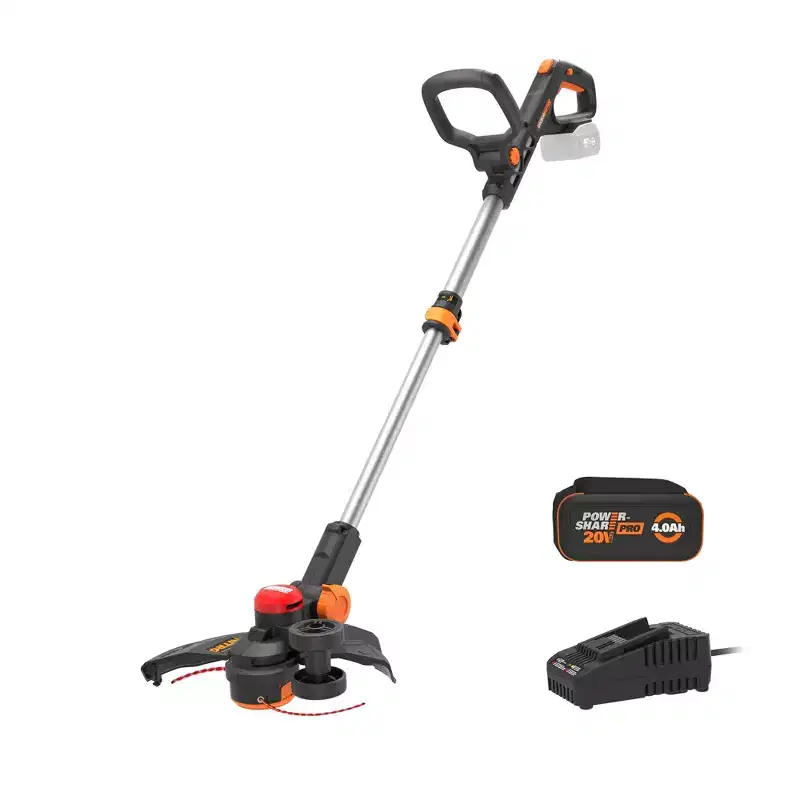Worx WG173 20V Nitro Brushless Cordless 13 Grass and Weed String Trimmer and Edger with Battery and Charger