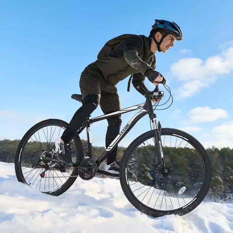 29 Inch Mountain Bike with Front Suspension, 21-Speed Aluminum Frame with Dual Disc Brakes