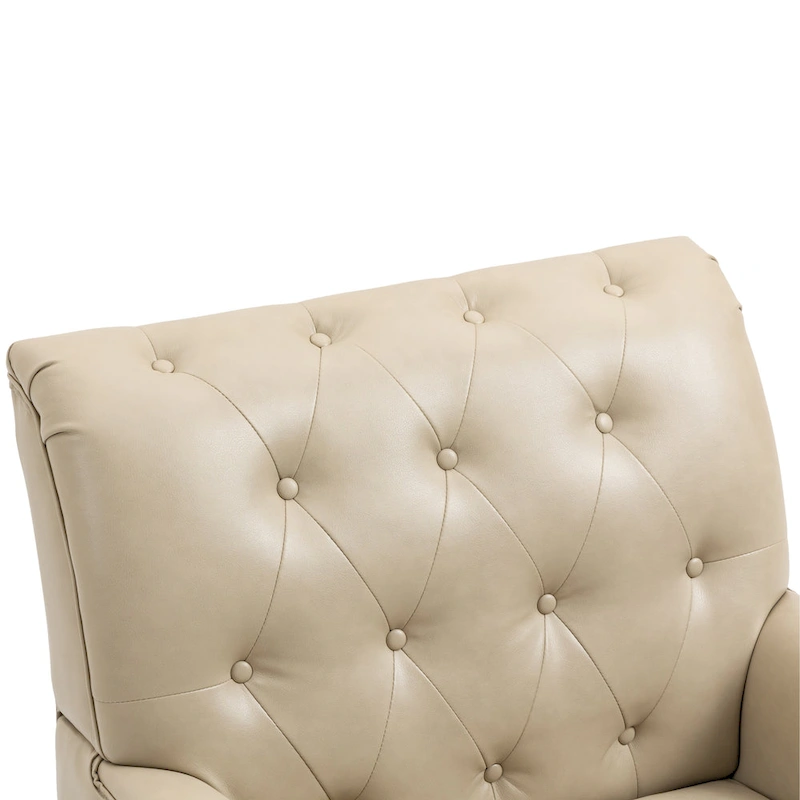 PU Leather Living Room Accent Chair with Tufted Back