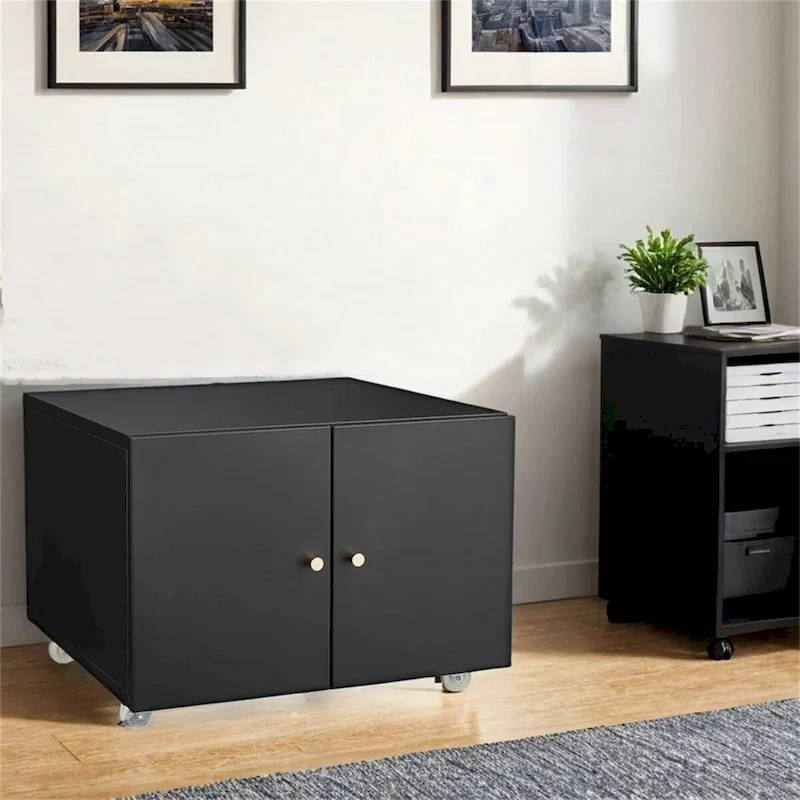 Copier Cabinet 2-Door Steel Mobile Pedestal