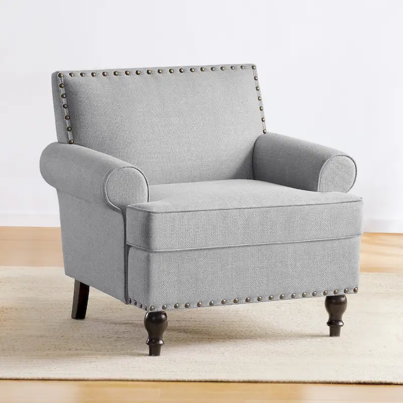 Huimo Modern Nailhead Accent Chair Arm Chairs Set of 2