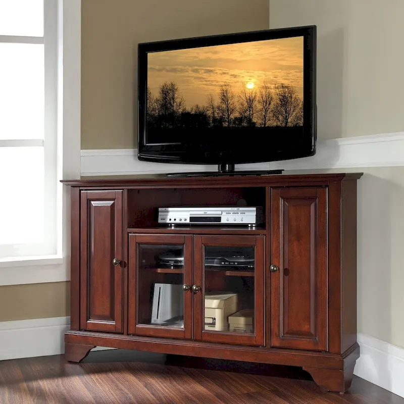 Lafayette Vintage Mahogany Finish Wood 48-inch Corner TV Stand