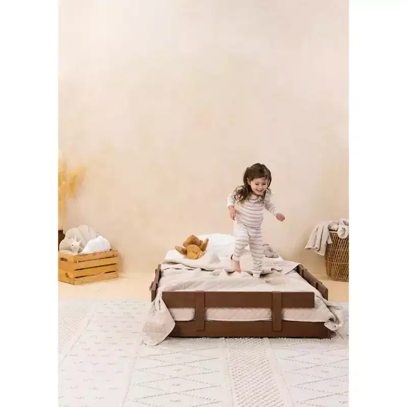 Coco Village - Wooden Bed Frame - Walnut