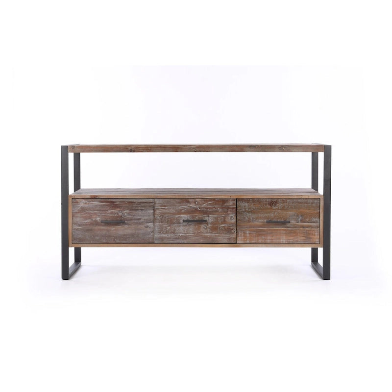Console table with 3 Drarwer, Open Shelf