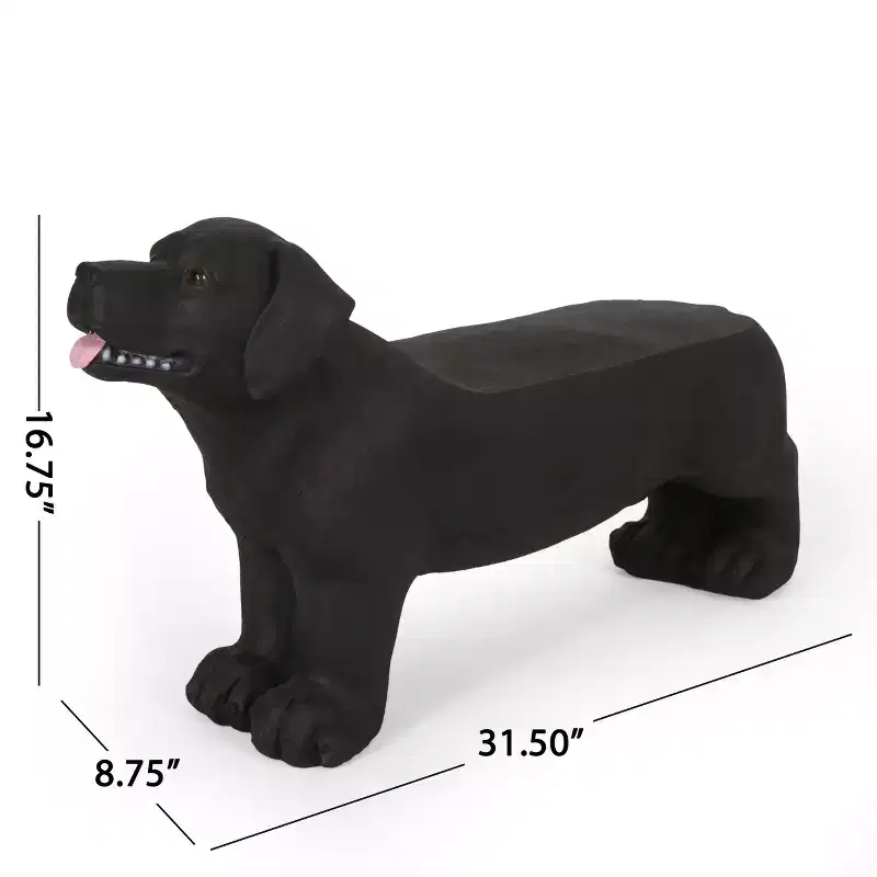 Christopher Knight Home Damien Modern Lightweight Concrete Patio Dog Bench