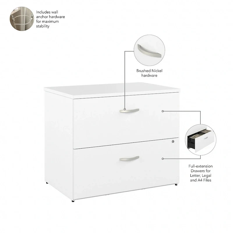 Hybrid 2 Drawer Lateral File Cabinet by