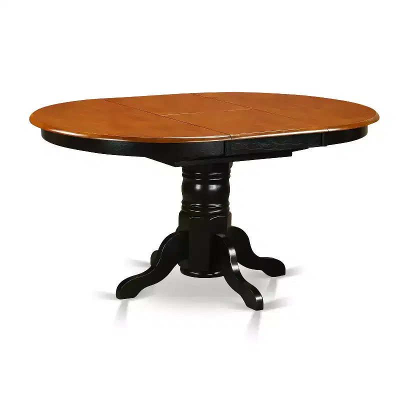Single Pedestal Oval Dining Table 42x60 with 18 Butterfly Leaf