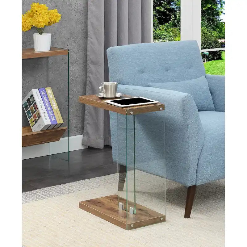 Glass C End Table
