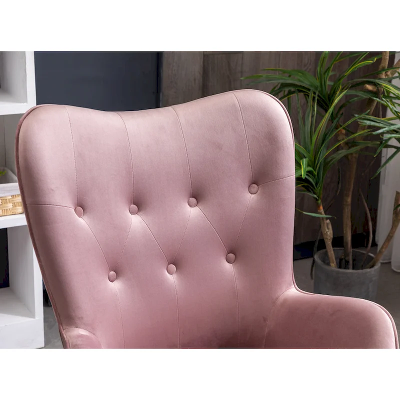 Carson Carrington Arvika Button-tufted High-back Velvet Accent Chair