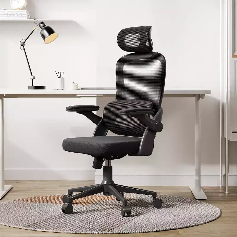 BALHAM TRADE-Ergonomic Office Chair Adjustable Lumbar Support 110-130 Tilt 3D Armrests Rolling with Headrest