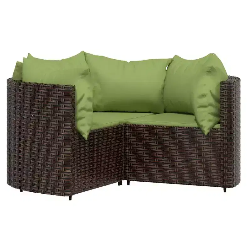 vidaXL Patio Furniture Set Modern Lounge Set with Cushions Poly Rattan