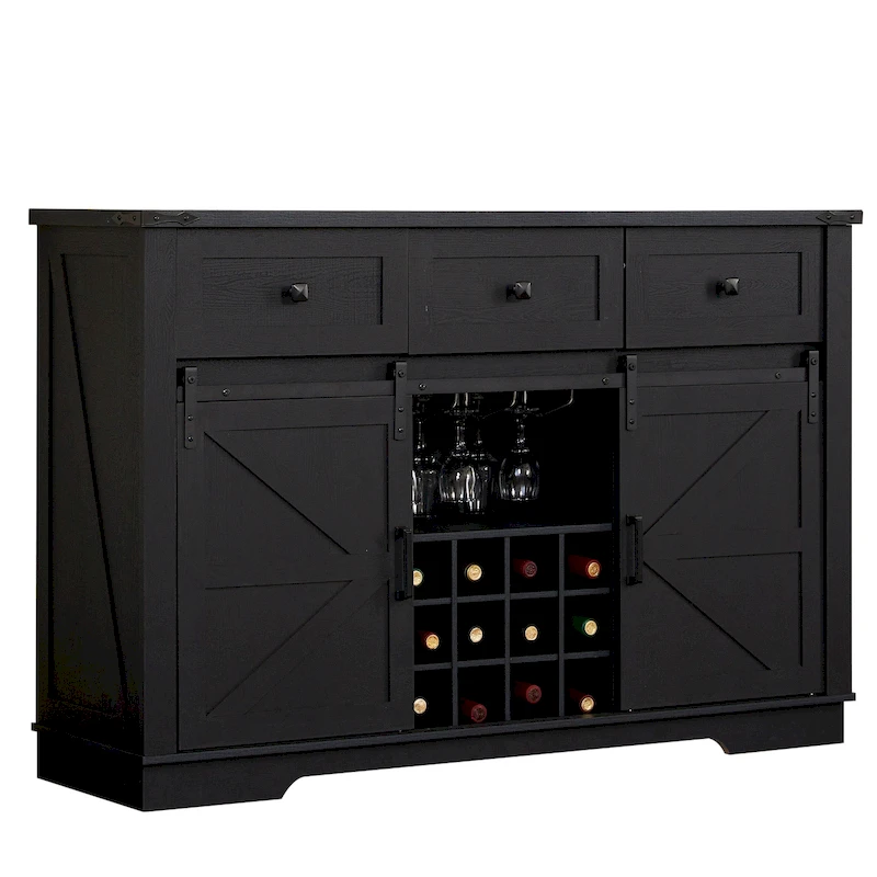 Ukuowu Farmhouse Buffet Cabinet with Storage for Kitchen, Dining Room, Reclaimed Barnwood