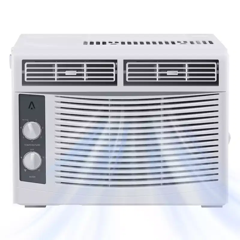 Energy-Efficient 5000 BTU Window Air Conditioner for Rooms up to 150 Sq.Ft  Quiet Operation, Mechanical Controls, Easy Installation