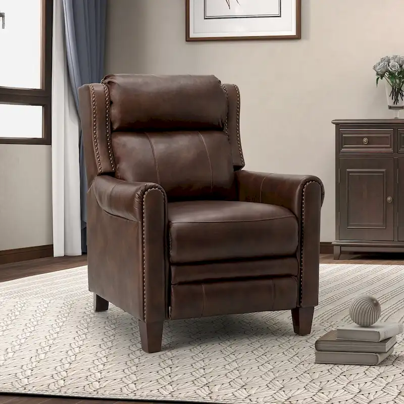 32.48 Wide Genuine Leather Manual Recliner