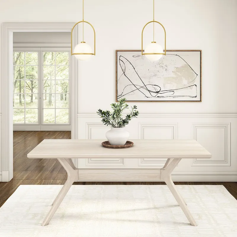 Plank and Beam Verso Cross Leg Rectangular Dining Table - 72