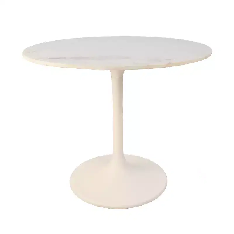 Carolina Living 36 Zaha Round Marble Top Dining Table