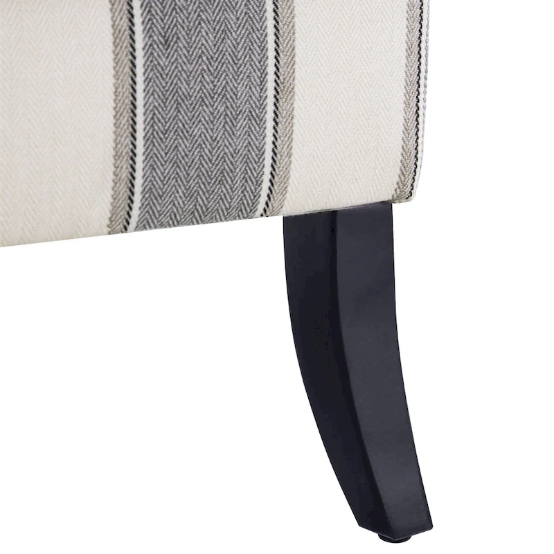 Club Chair Linen Upholstered Accent Armchair with Nailhead Trim and Wood Legs, Rivets design