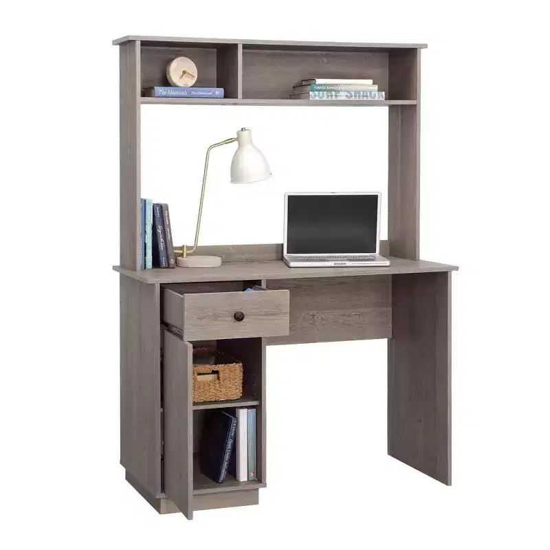 60H Wood Desk with Hutch