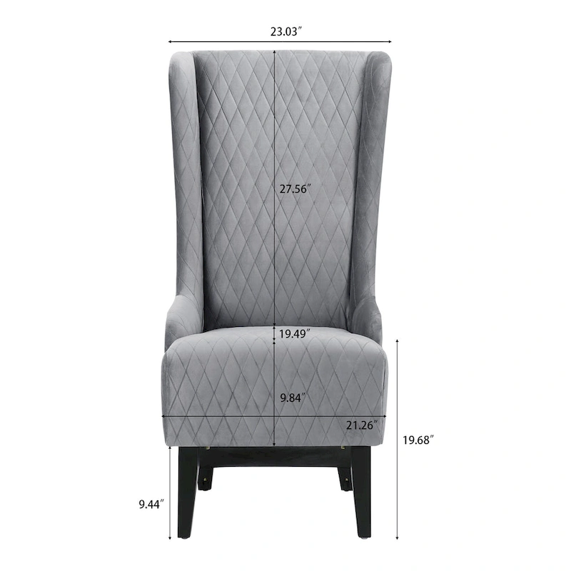 Christopher Knight Home - Evelyn High-Back Velvet Wingback Chair with Wooden Legs