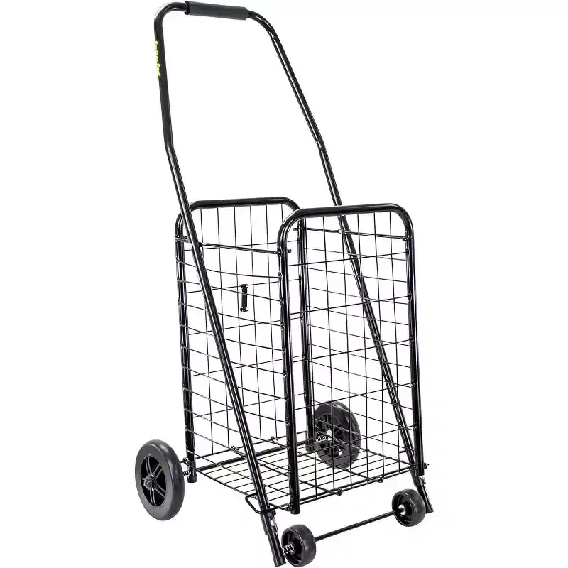 Lightweight Collapsible Sport Shopping Grocery Folding Laundry Cart with Wheels