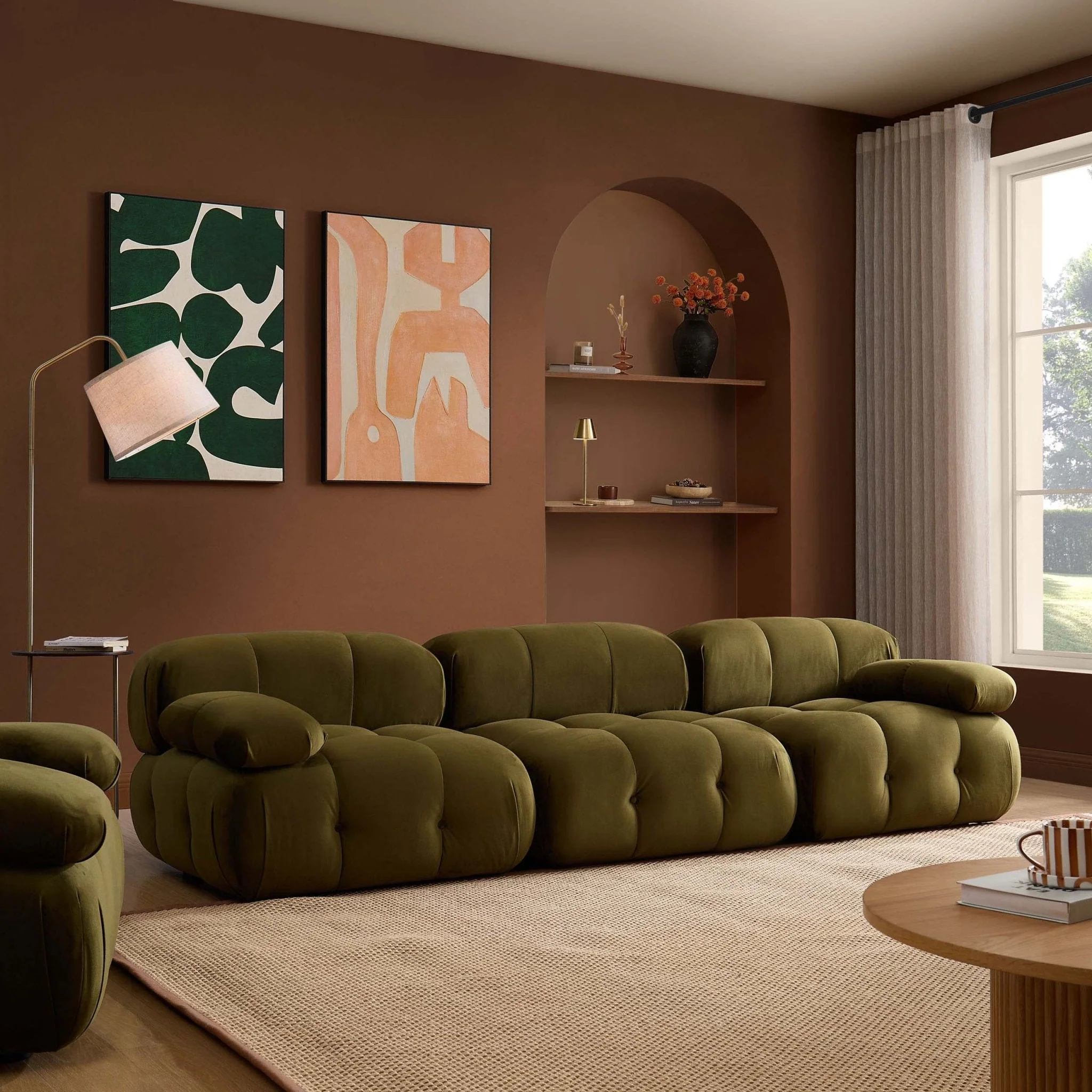 3 Seater Sofa - Rich Green