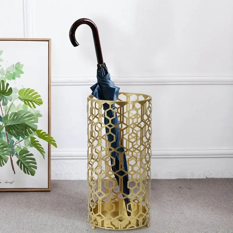 Metal Entryway Umbrella Stand Rack Holder Organizer