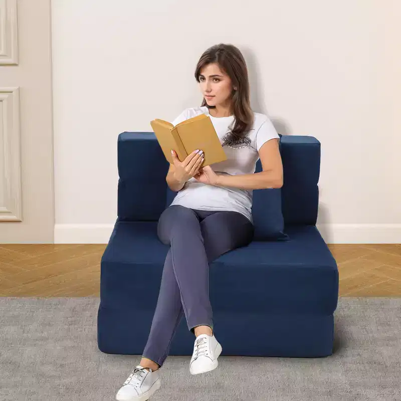Sofa, Folding Sofa Bed, Foldable Couch Bed with Pillow, Convertible Sleeper Chair Folding Sofa Mattress, Futon Floor Couch for Living Room/Bedroom