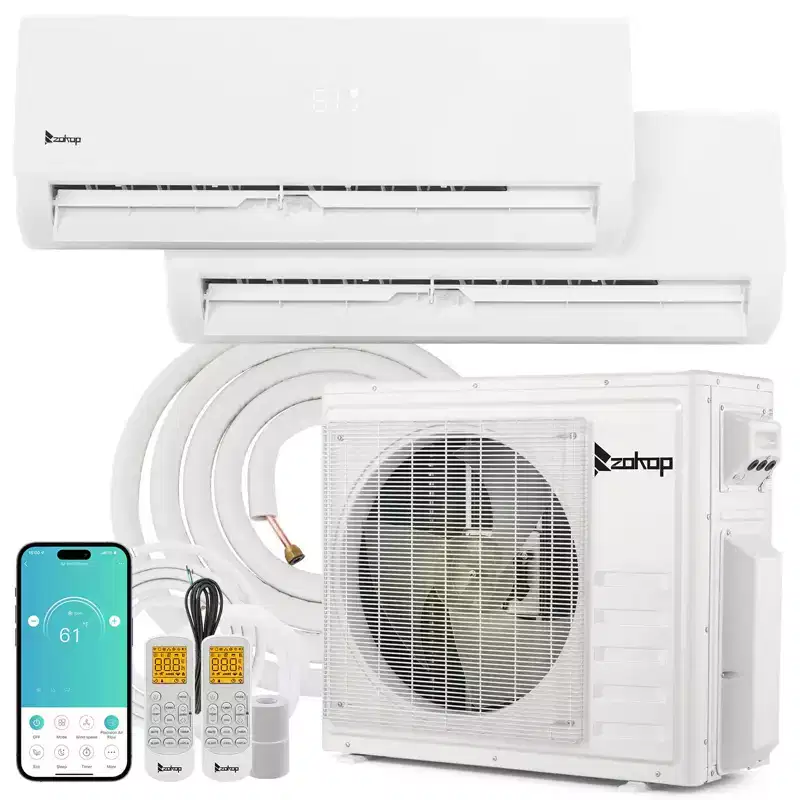 Karl Home 2-Zone 28000 BTU 20 SEER2 Mini Split Air Conditioner with Heat Pump (12K+18K)