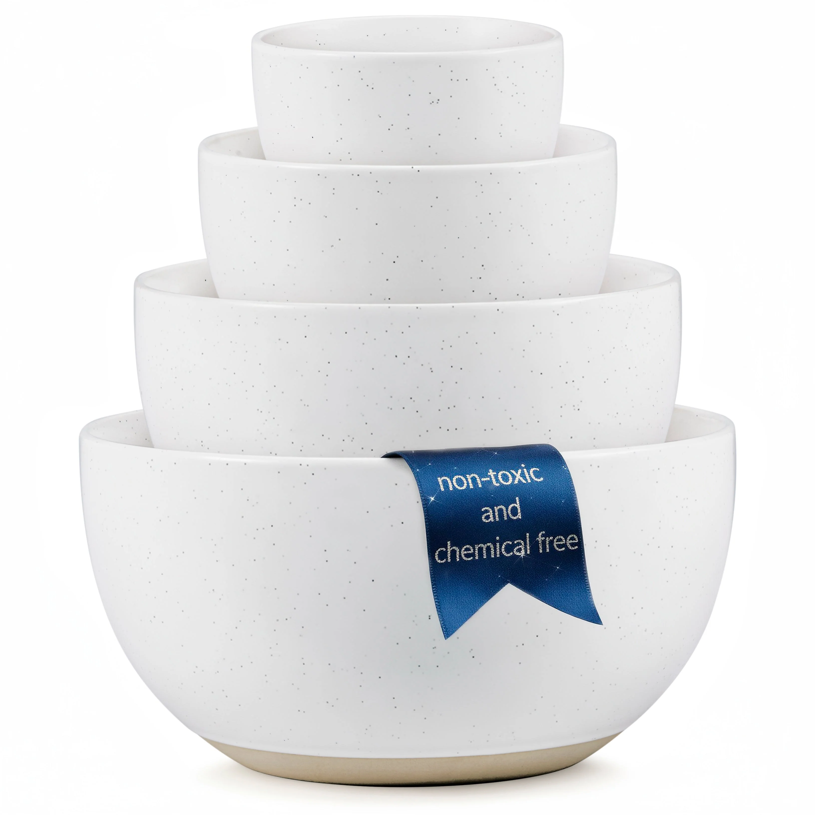 Ceramic Nesting Bowls, 18/40/90/140 oz, Set of 4