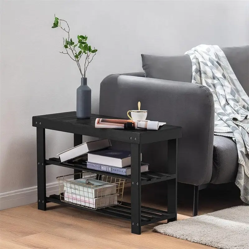 3-Tier Shoe Rack Bench - 11D x 27.6W x 17.7H