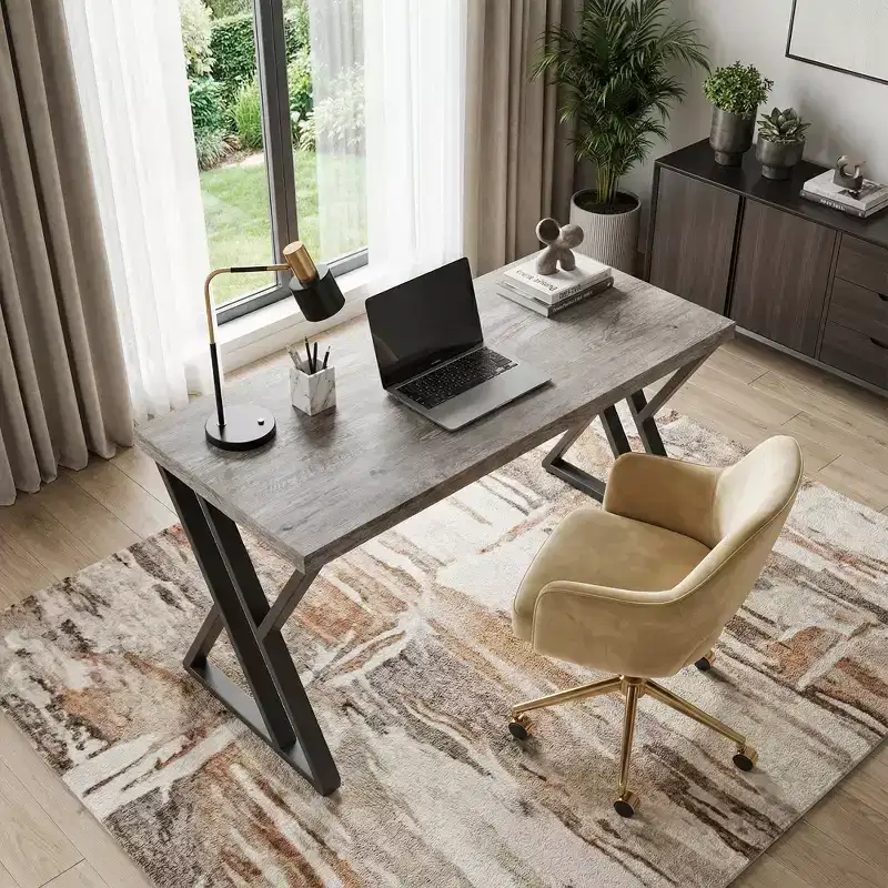MAYEERTY 55 Heavy-Duty Computer Desk, Simple Study Writing Table for Home Office