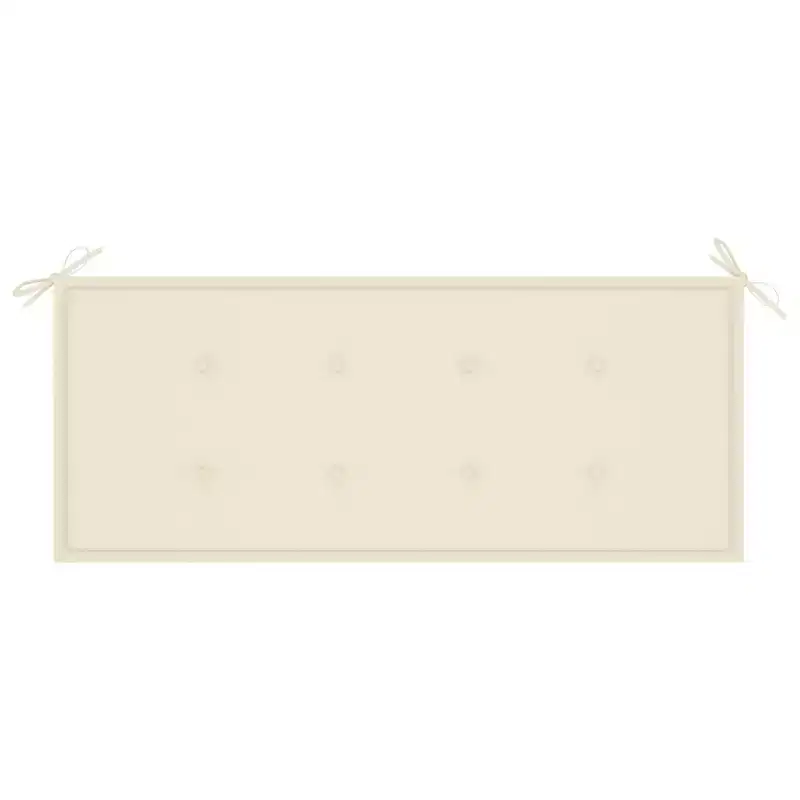 Garden Bench Natural Wood Solid Acacia wood, Fabric (100% polyester)