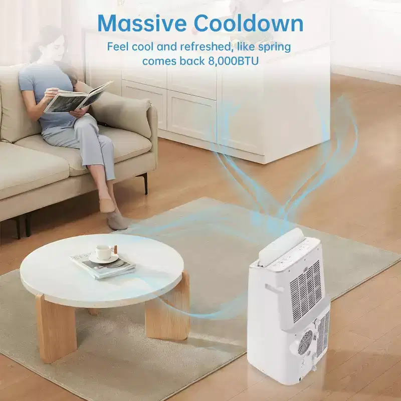 Portable Air Conditioners for Room up to 750 Sq.ft, 14,000 BTU Floor AC , Remote Control, 24-Hour Timer, Window Slider Kit