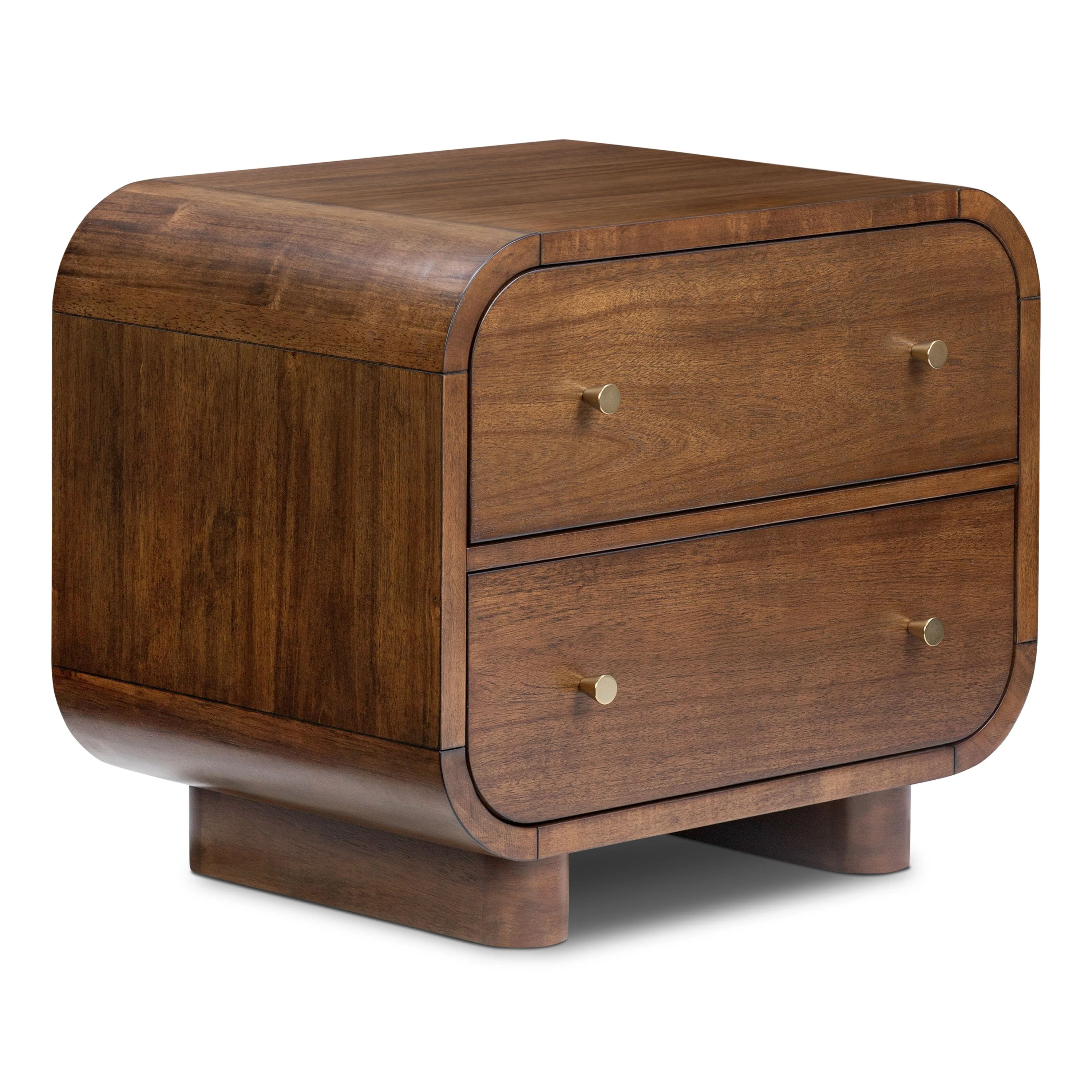 Mid-Century Modern Walnut Walnut Wood Nightstand for Bedroom
