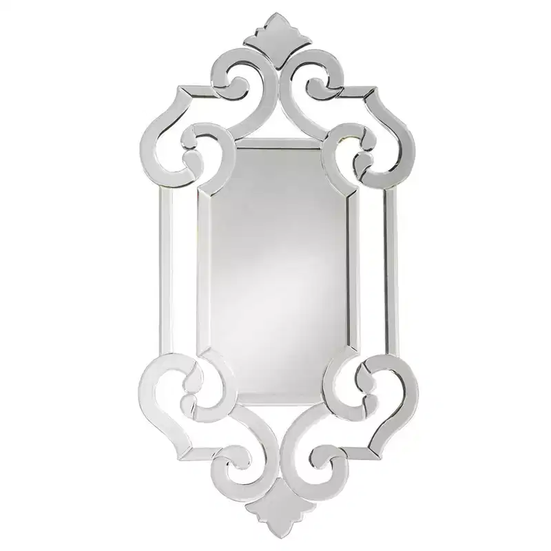 Howard Elliott 54"x14" Allan Andrews Full Length Frameless Wall Mirror Whitby Collection: Modern Style, Glass Material, Wall Mounted