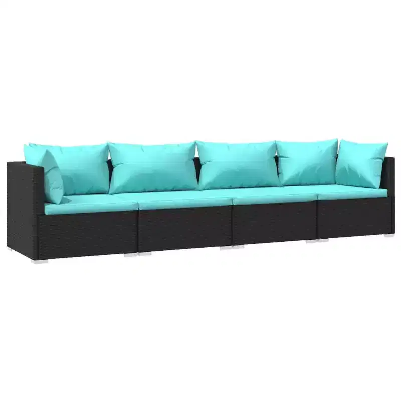 vidaXL Garden Lounge Set PE Rattan Medium Modular