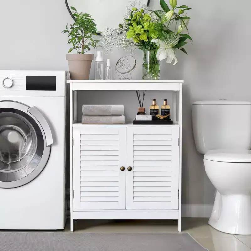 Karl Home31.5in Two-Door Bathroom Cabinet White