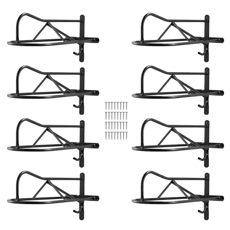 Wall Mount Saddle Rack, 8 Packs Horse Saddle Rack with Pad Bar, Portable Saddle Stand for English & Western Saddle
