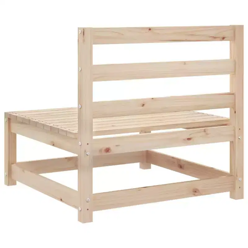 vidaXL Garden Sofa Set Wax Solid Pine Wood Large Breathable Design