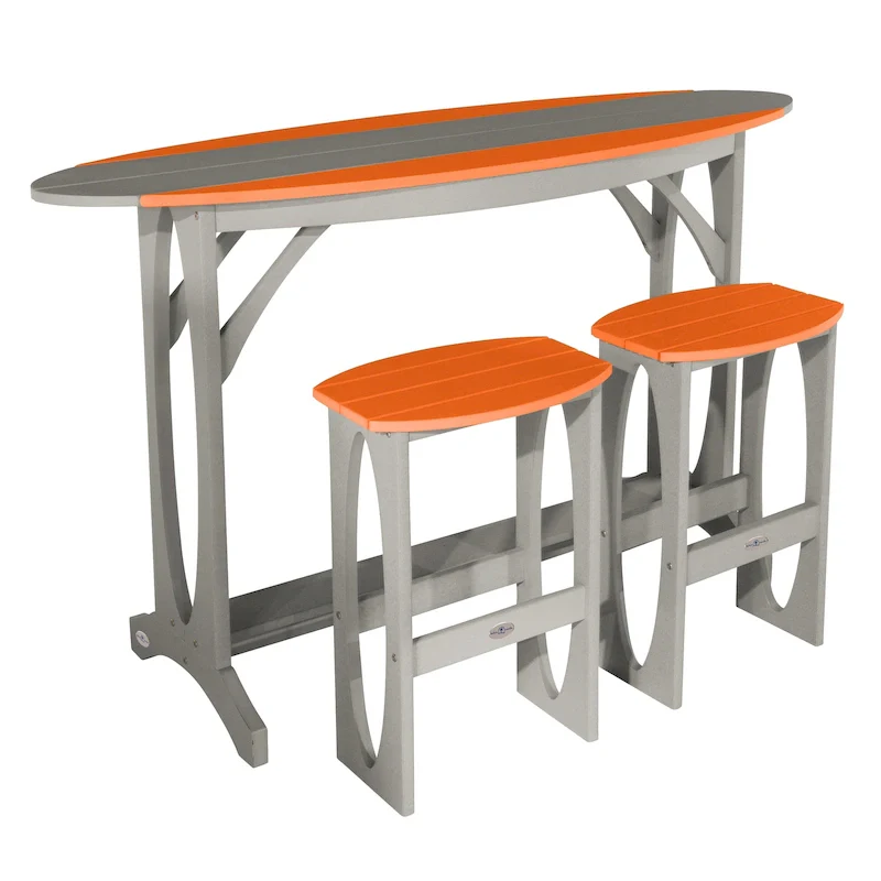 Shoreline Surfboard 3-Piece Bar Height Balcony Set