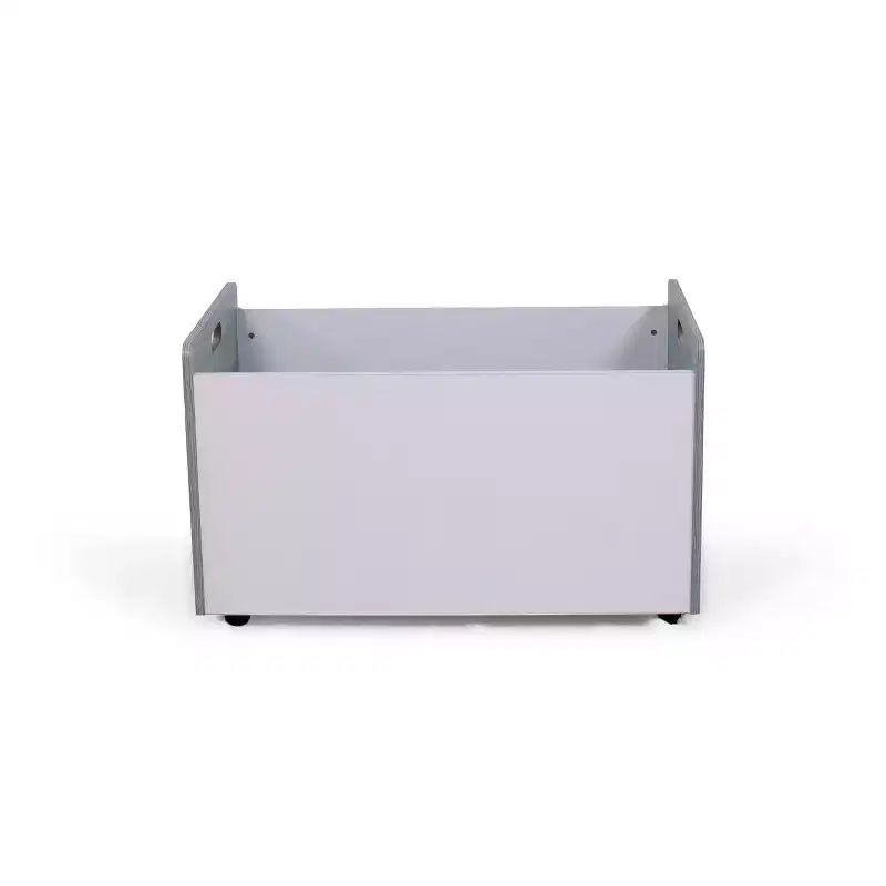 Humble Crew Kids' Rolling Toy Box with Wheels Gray: MDF Frame, 27" H x 16" D x 27" W, 1 Compartment, Decorative Bookshelf