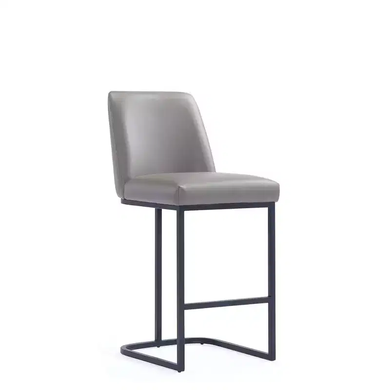 Manhattan Comfort Serena Leatherette Upholstered Metal Counter Height Barstool