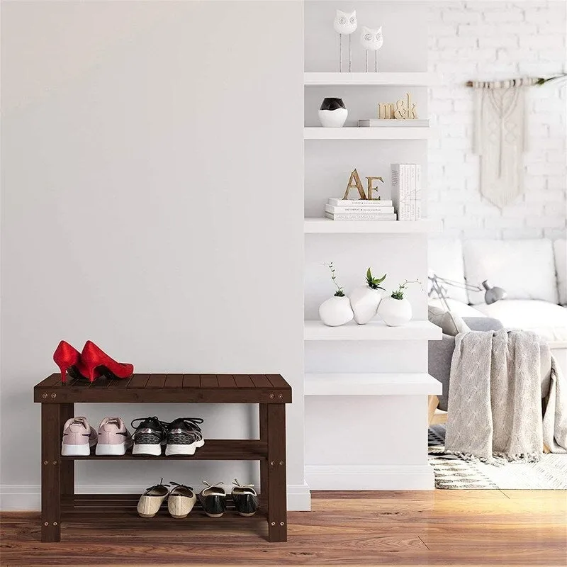 3 Tier Shoe Rack Small Bench - 11D x 27.6W x 17.7H