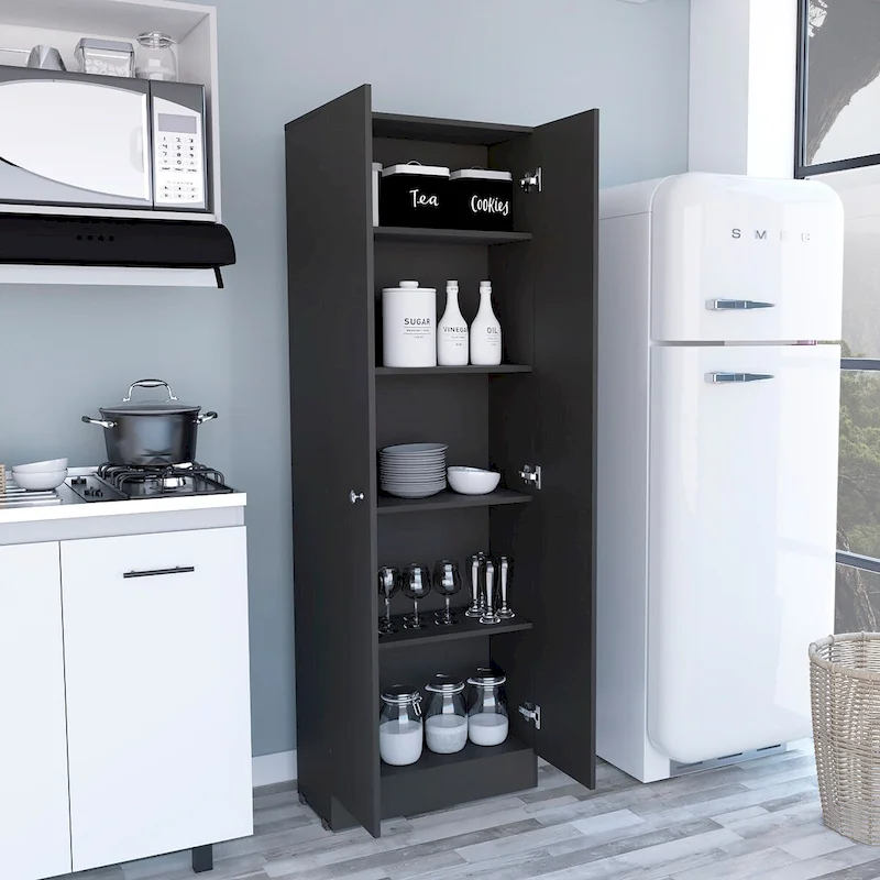 23.6 in. W x 71.1 in. H Freestanding Linen Cabinet with 5 Shelves