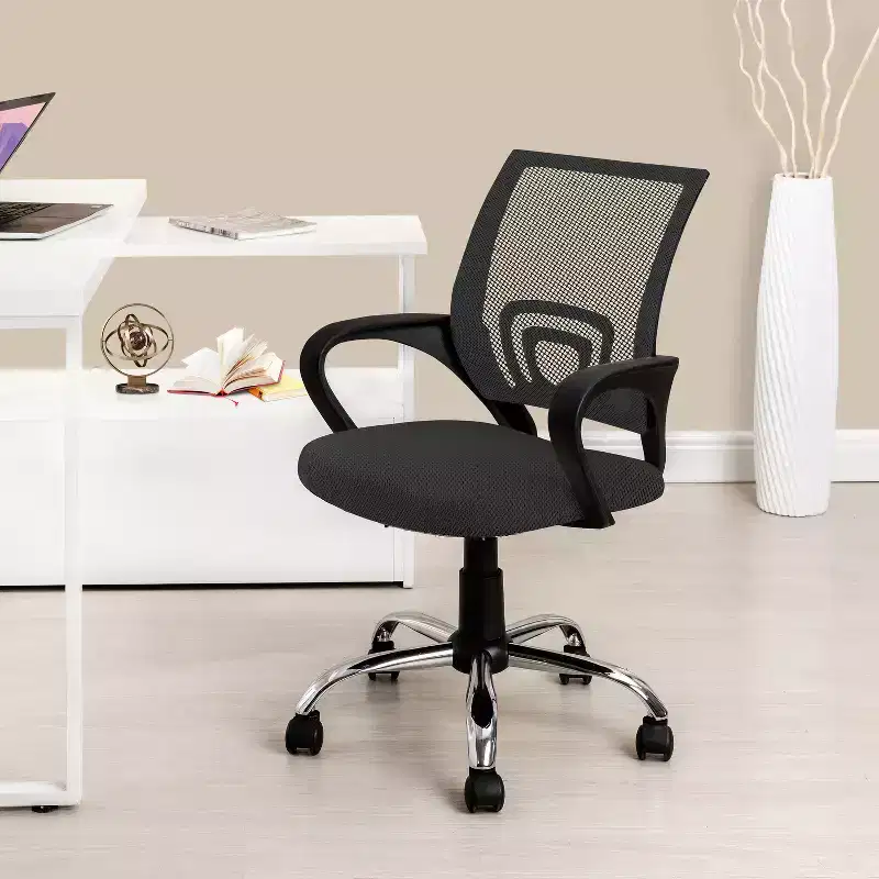 Home Imports Emporium Mid-Back Ergonomic Office Chair  Mesh Desk Chair with Armrests, Lumbar Support & Tilt Control