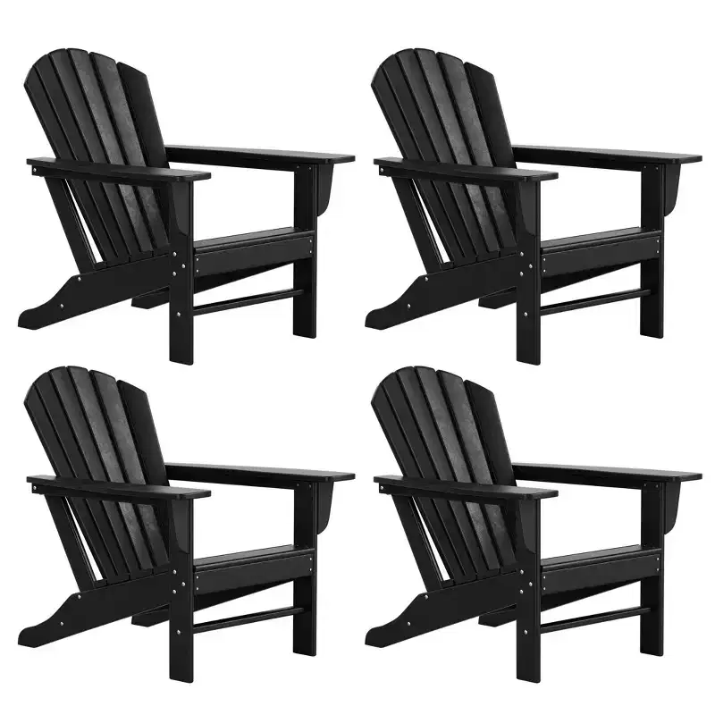 WestinTrends Dylan HDPE Outdoor Patio Adirondack Chair (Set of 4)
