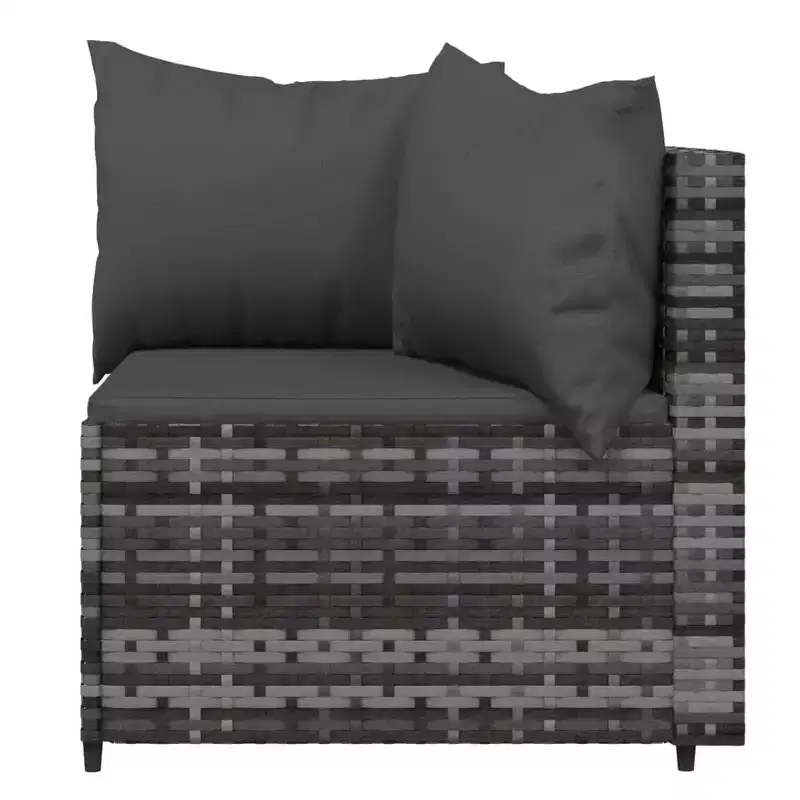vidaXL Patio Furniture Set Modern Lounge Set with Cushions Poly Rattan