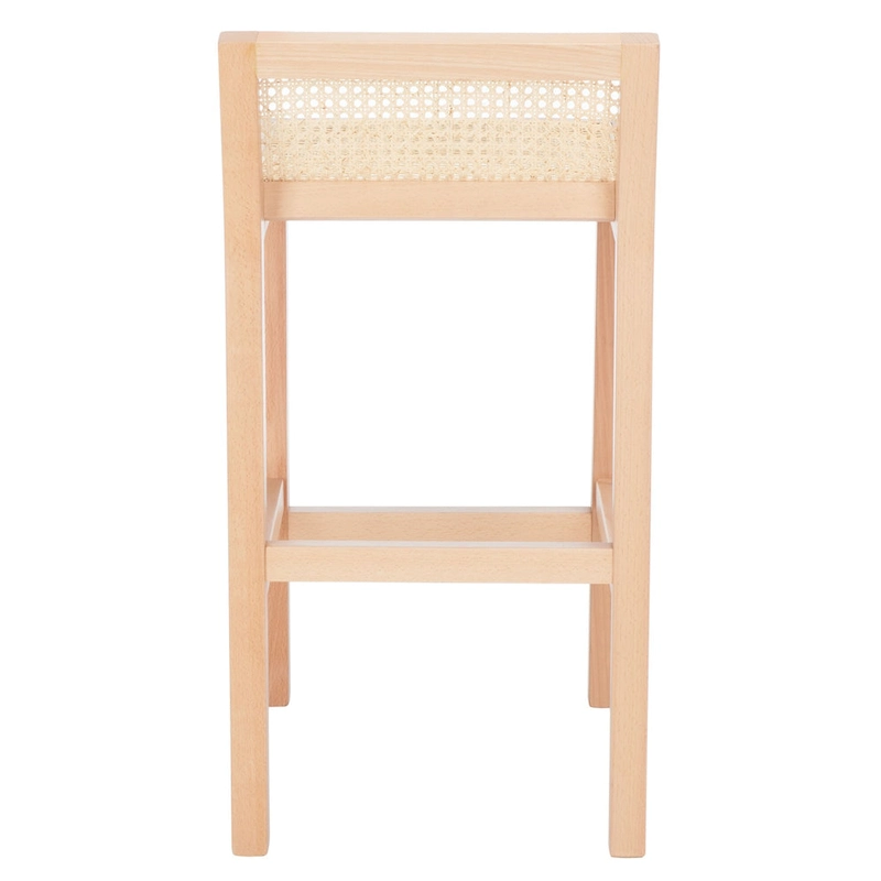 SAFAVIEH Carry Low Back Cane Counter Stool - 16 W x 19 D x 31 H - 16Wx19Dx31H