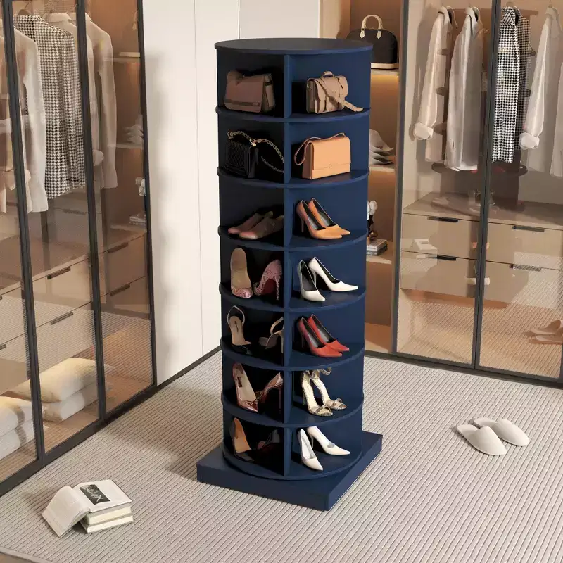 Okak Shoe Cabinet, Display Cabinet with 360 Rotating 6 Shelves,Cabinet for Living Room, Entryway, Hallway